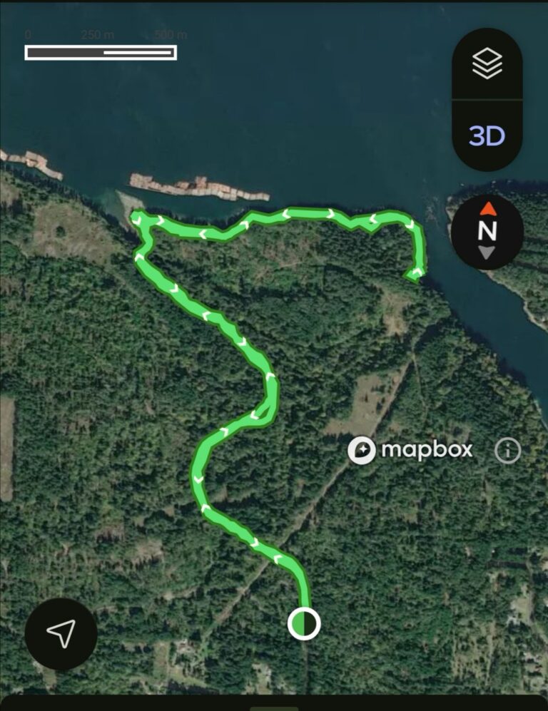 Trail Route from All trails App. (Most commonly used hiking route.)